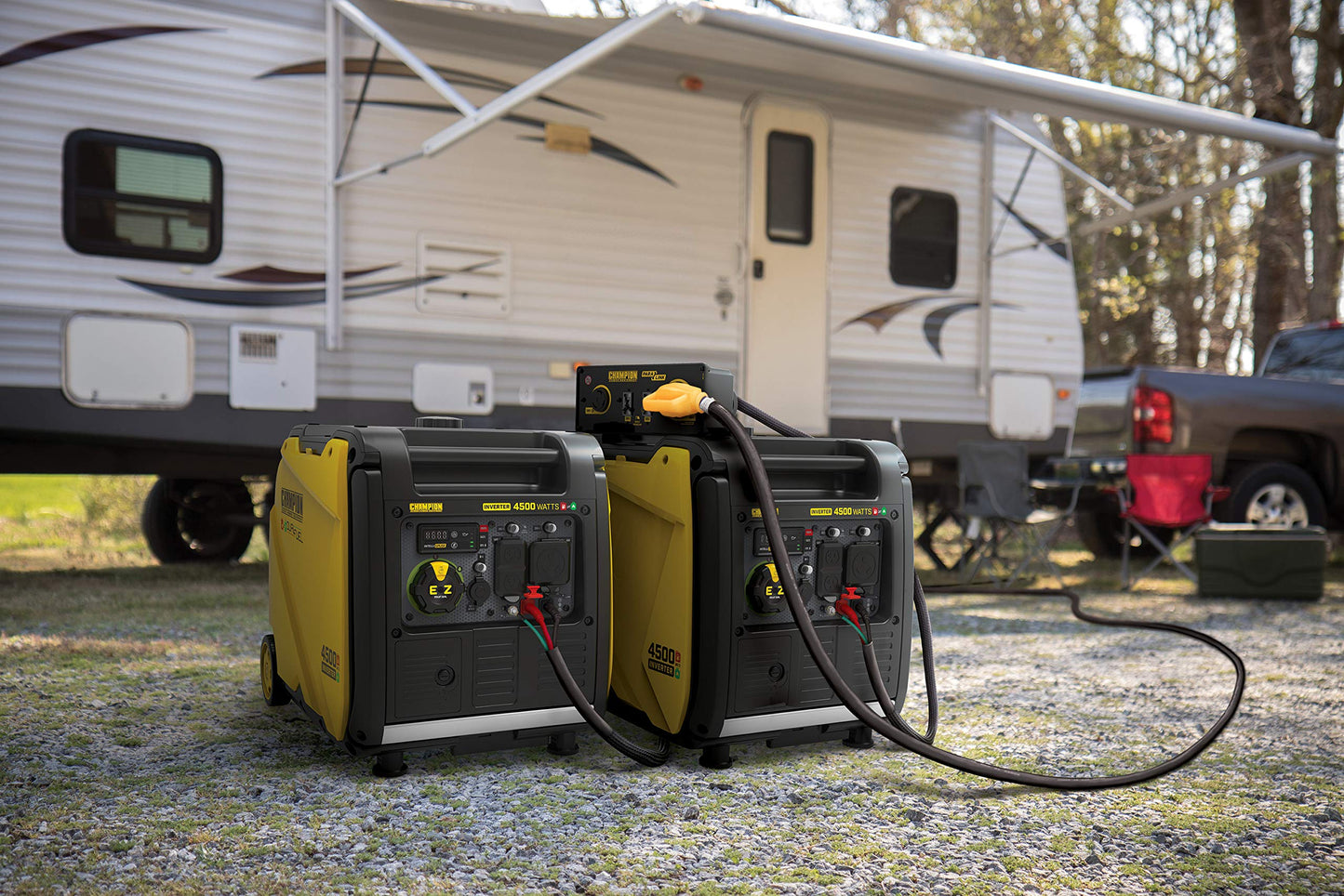 Champion Power Equipment 200988 4500-Watt Dual Fuel RV Ready Portable Inverter Generator, Electric Start